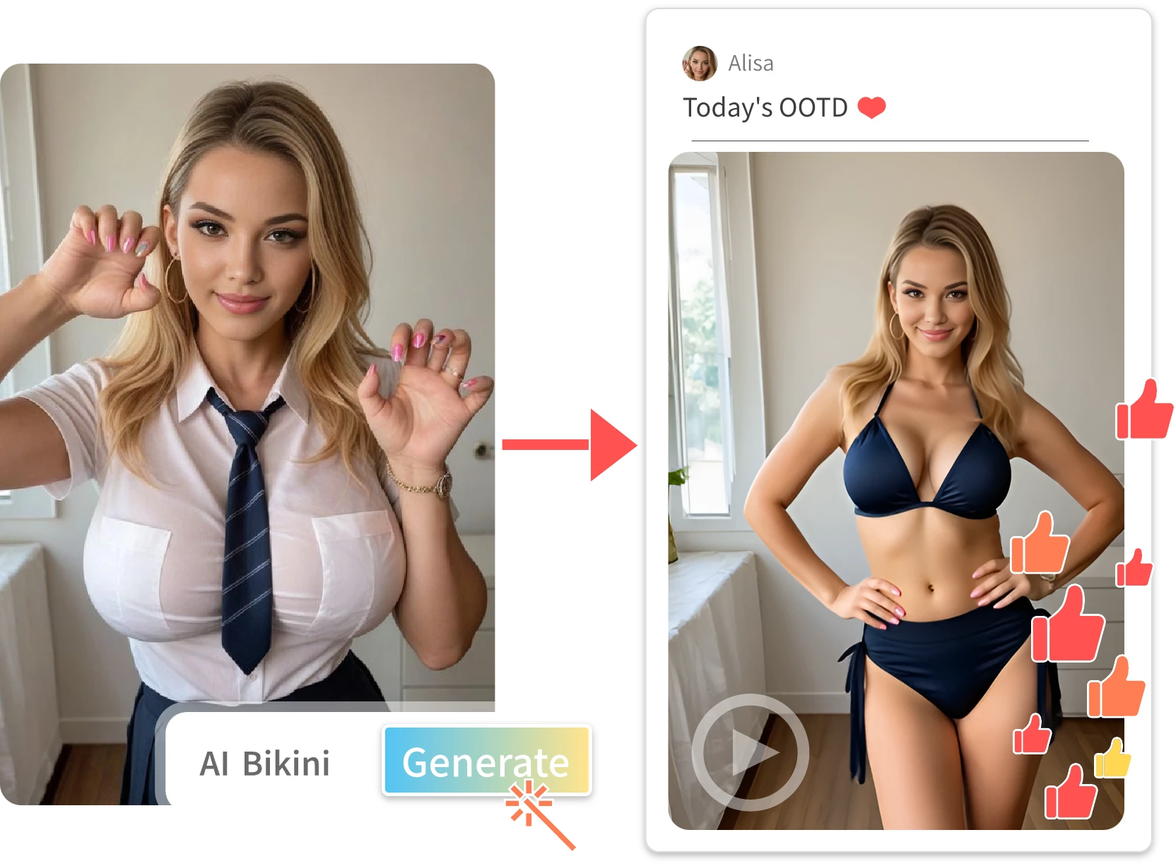Go Viral With Creative AI Bikini Content