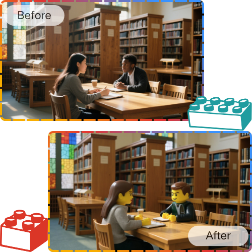 Educational Use – Teaching Creativity with AI Lego Image by AI Lego Filter