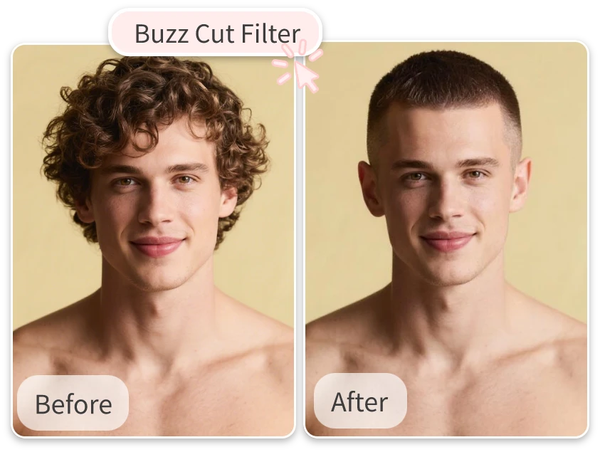 Transform Your Hair Instantly with Buzz Cut Filter