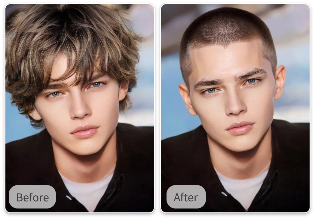 Experiment with Fun AI Buzz Cut Filter