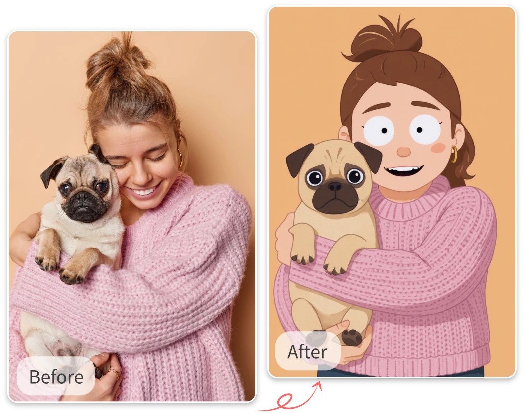 Generate a Cartoon Family Portrait