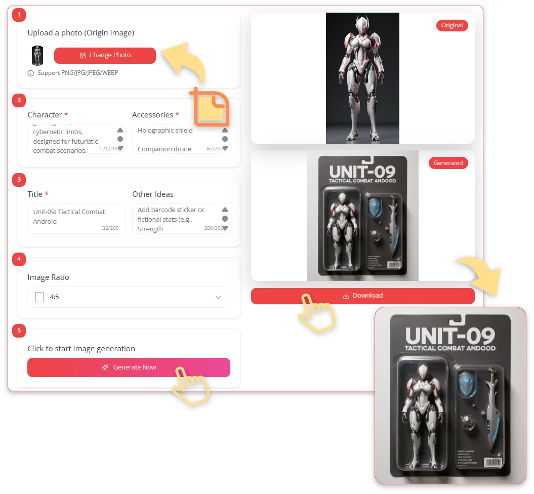 How to Use the AI Action Figure Generator