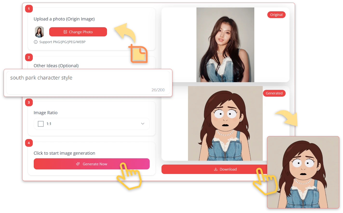 How to Use South Park Character Creator