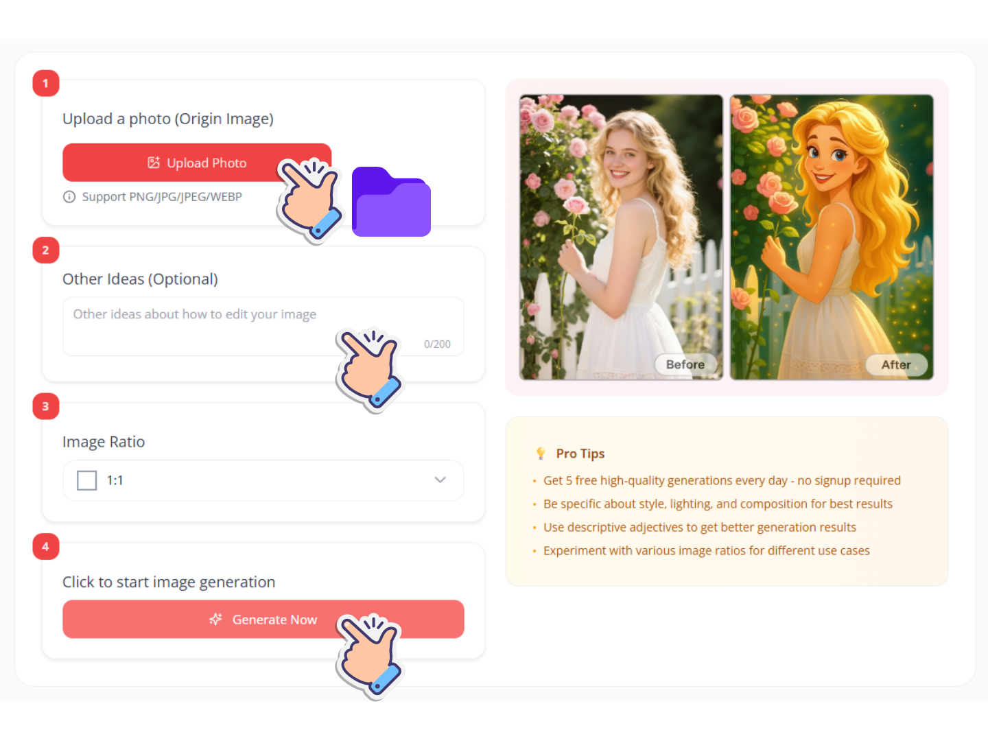 How to Use AI Disney Generator in 3 Easy Steps