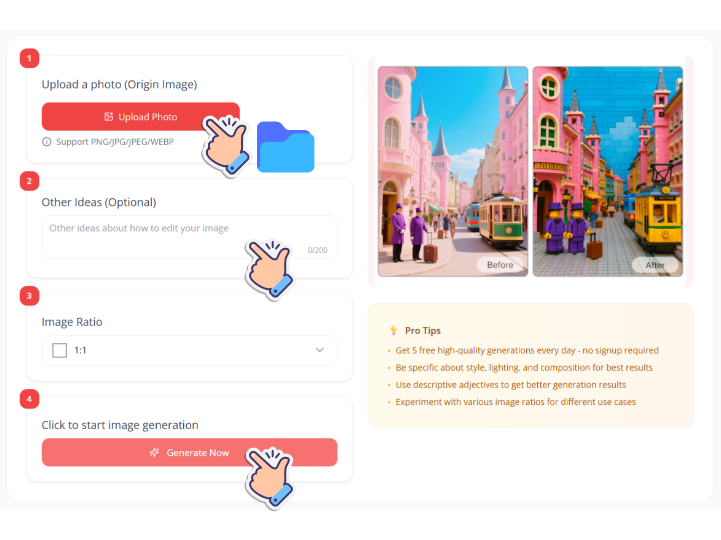 How to Use AI Lego Generator in 3 Simple Steps