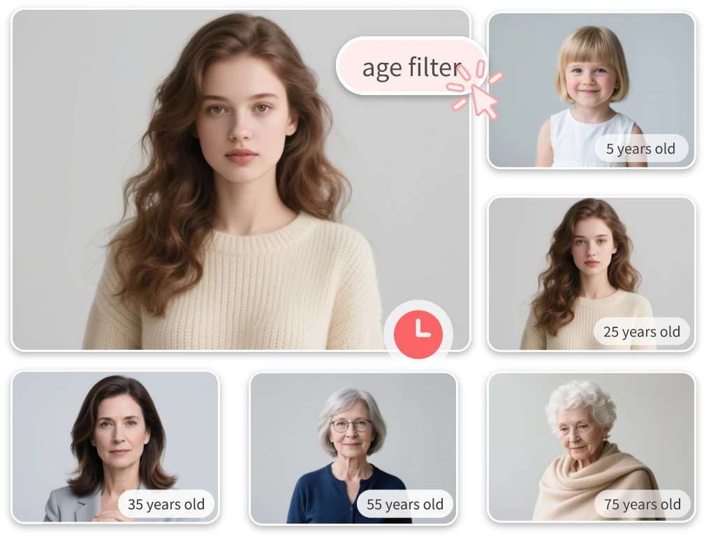 See Yourself Older or Younger Instantly with Free AI Age Filter.